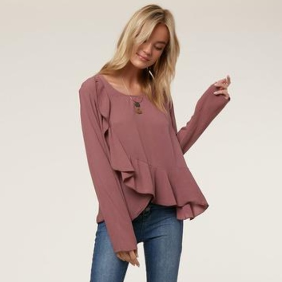 ONEILL Womens Selena Long Sleeve Woven Top